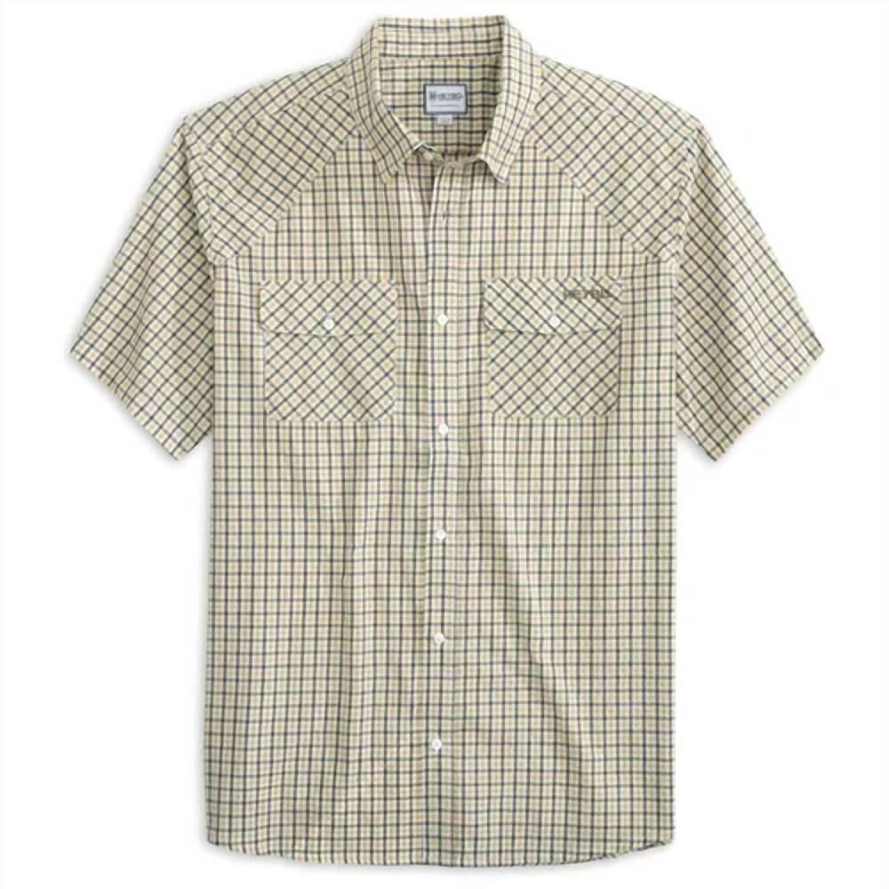 NEW HEYBO OUTDOORS men's headwaters short sleeve shirt in khaki